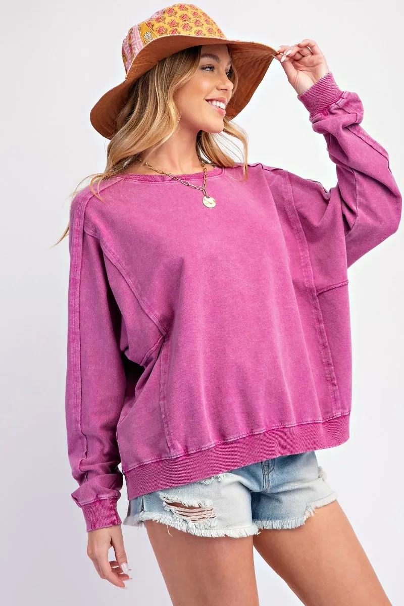 Starlight Terry Knit Pullover - Orchid