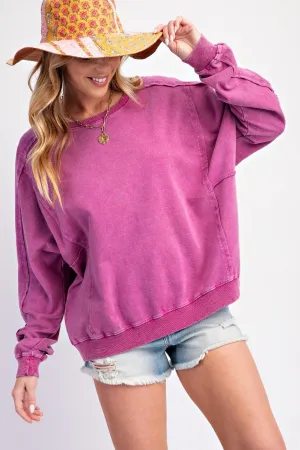 Starlight Terry Knit Pullover - Orchid