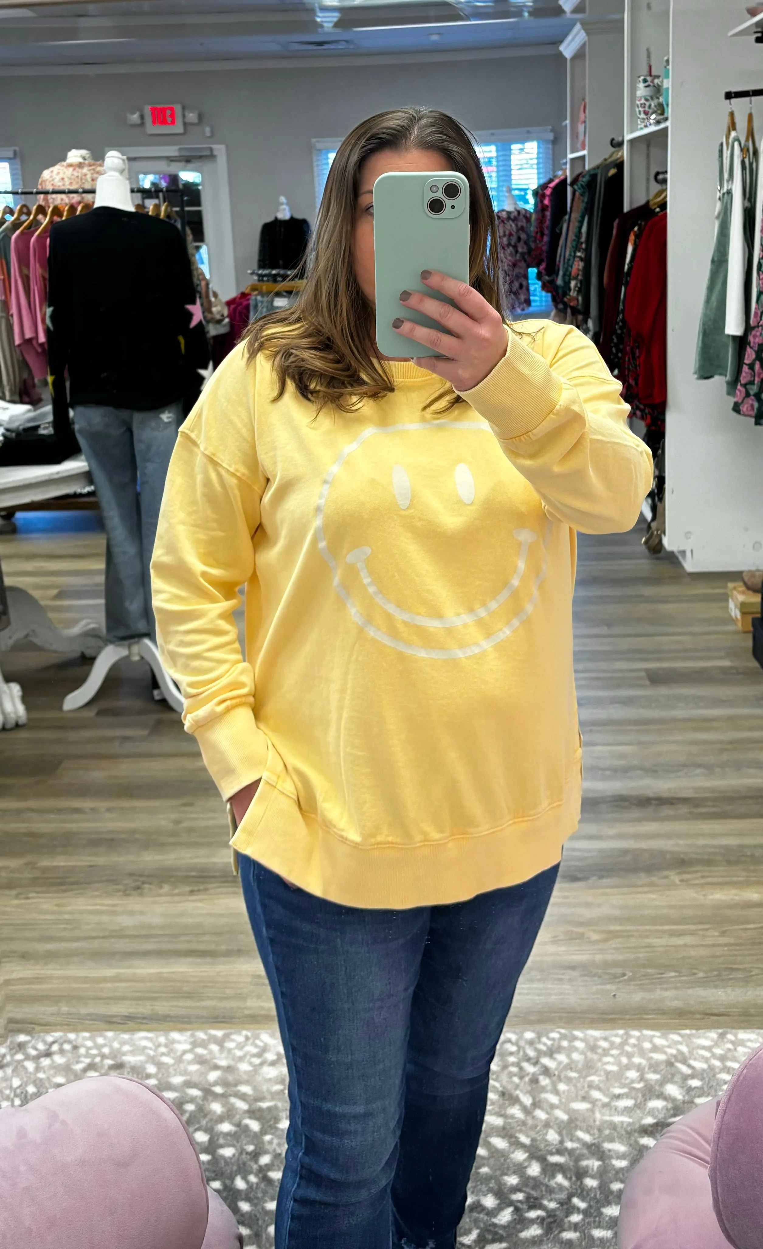 Sunshine Smiley Pullover