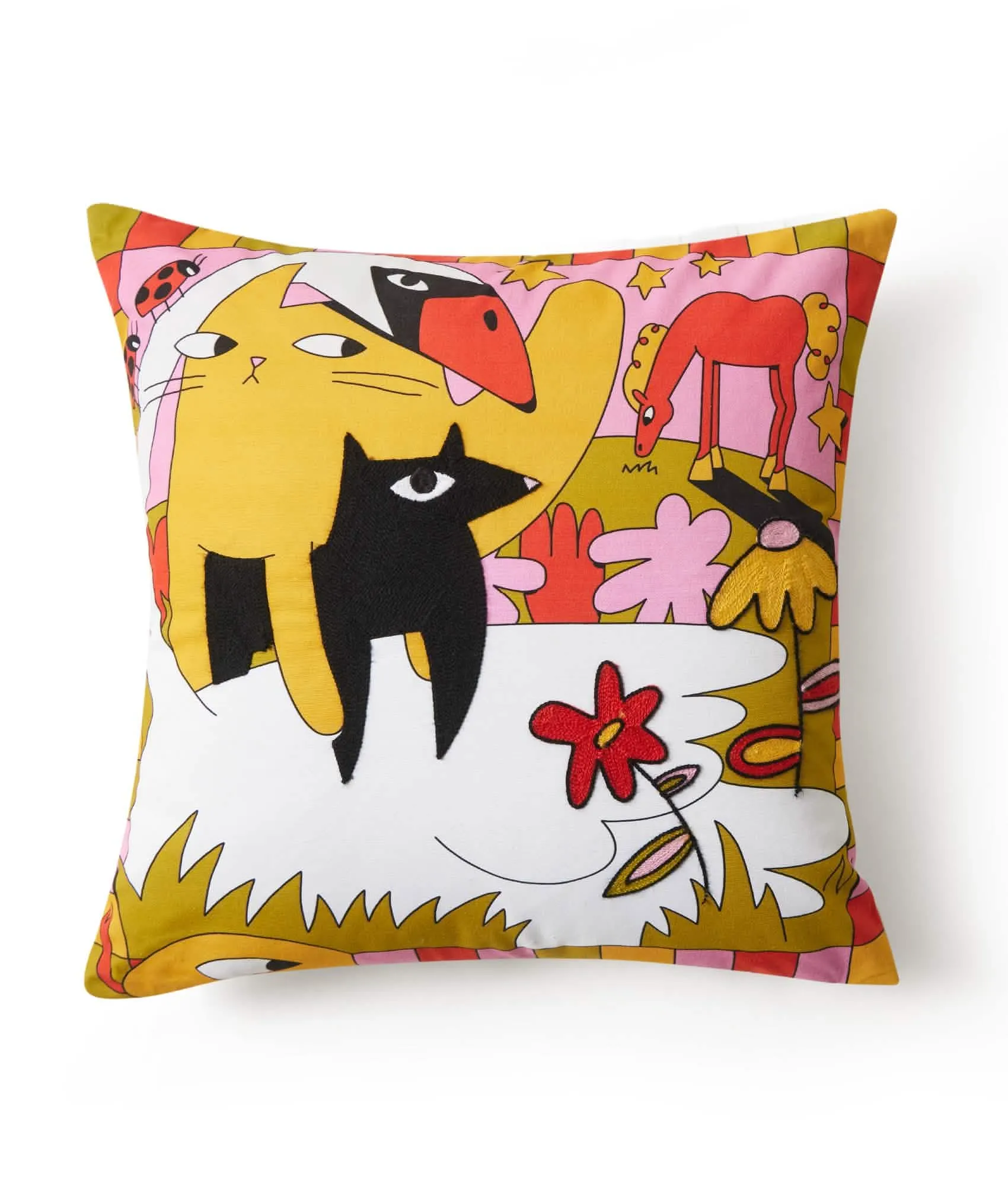 U by Bedsure 100% Cotton - Animal Party Throw Pillow Cover