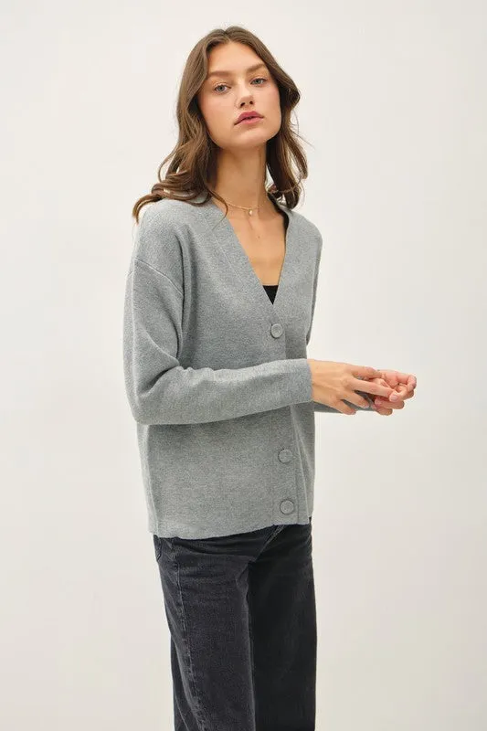 V Neck Sweater Cardigan