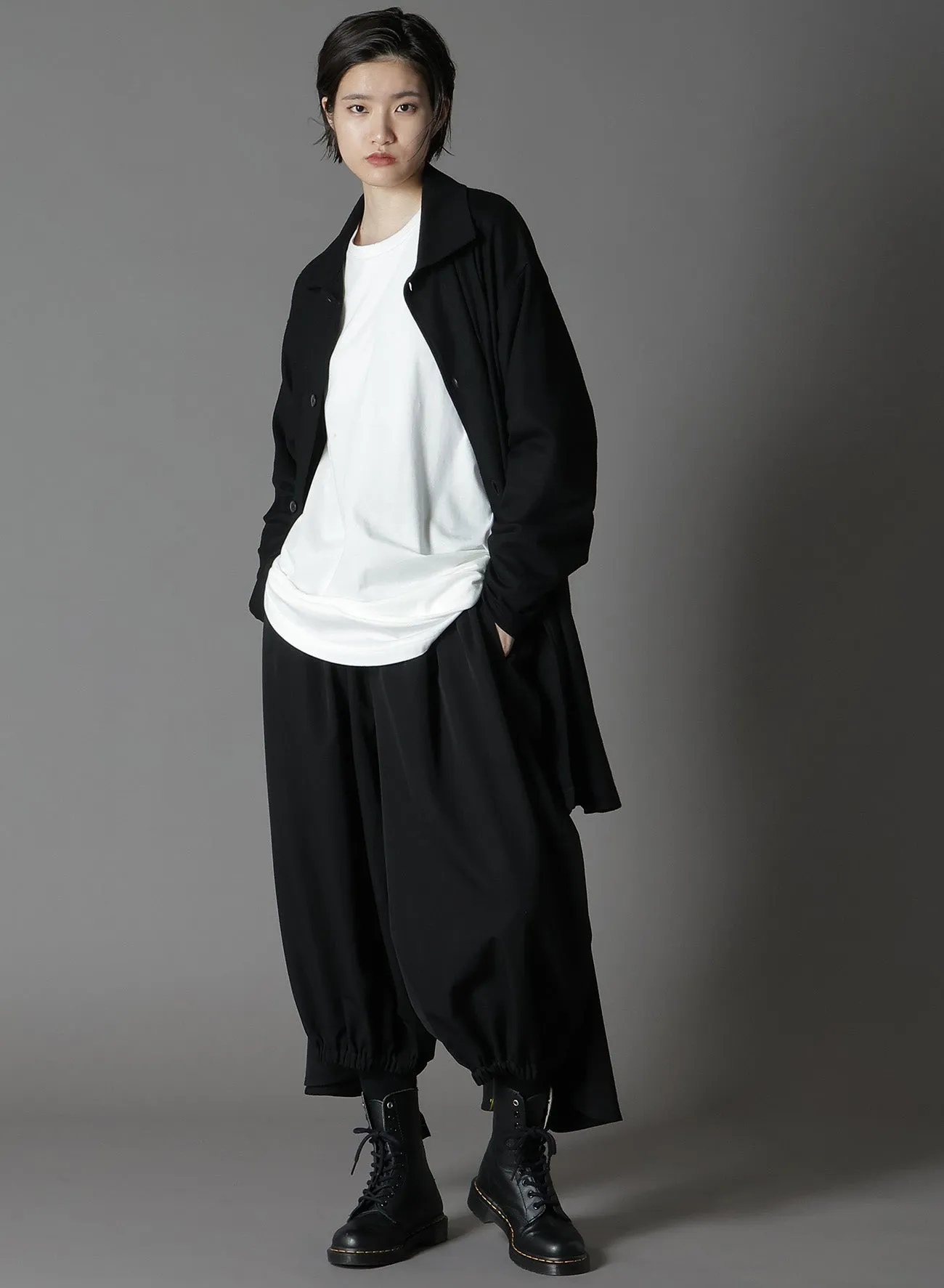 WASHABLE COTTON JERSEY LONG SHIRT CARDIGAN