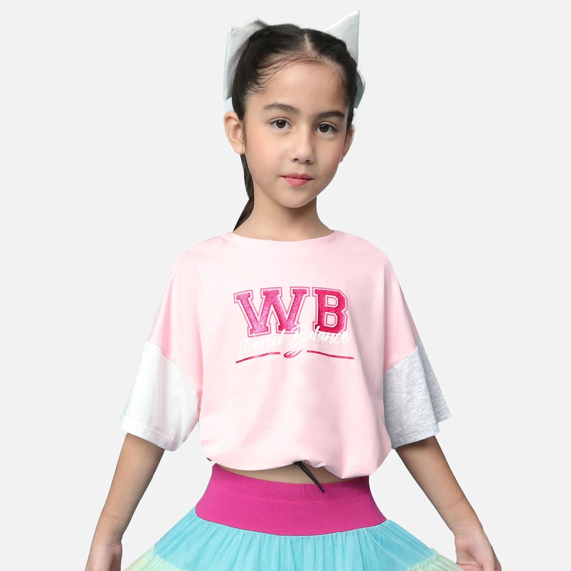 WB GIRLS CROPPED TEE