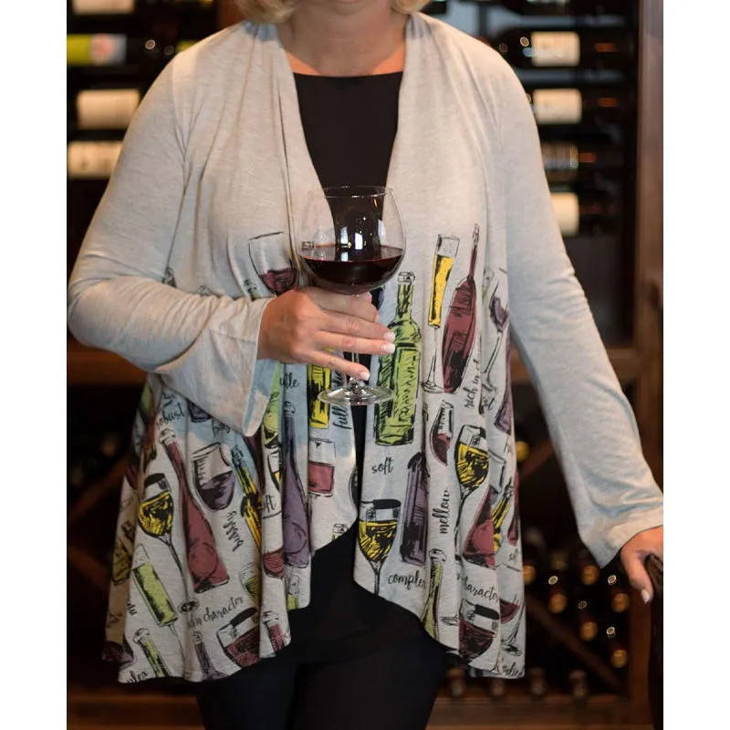 Wineology Long Sleeve Kimono