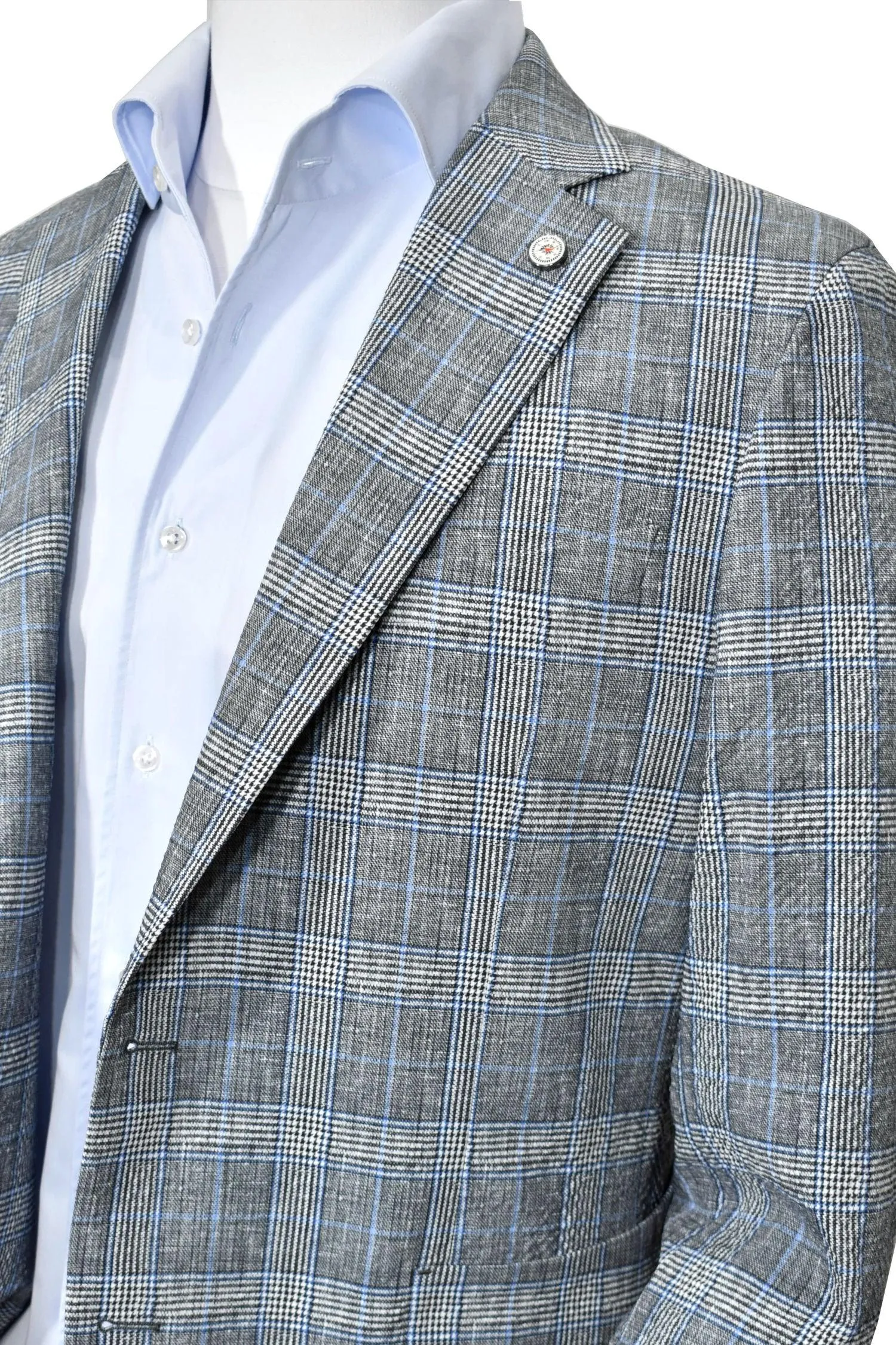 ZRS228 Grey Plaid Sport Coat